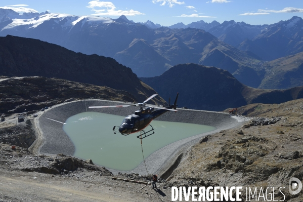 Chantier de la retenue d eau de l Herpie