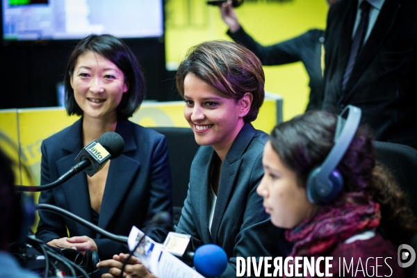 Vallaud-Belkacem, Pellerin et Gallet à la Maison de la radio