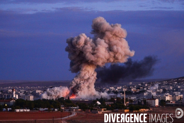 Battle for Kobani, Turkey-Syria Border. Bataille pour Kobani, frontaliers de Turquie et Syrie