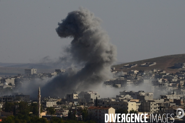 Battle for Kobani, Turkey-Syria Border. Bataille pour Kobani, frontaliers de Turquie et Syrie