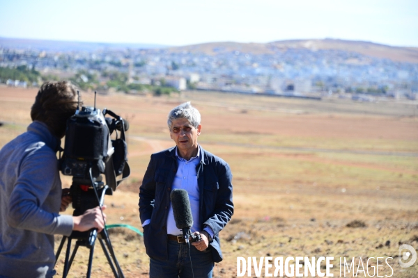 Members of the media the foreign and local press covering Battle for Kobani, Les membres des médias de la presse étrangère et locale couvrant bataille pour Kobani,