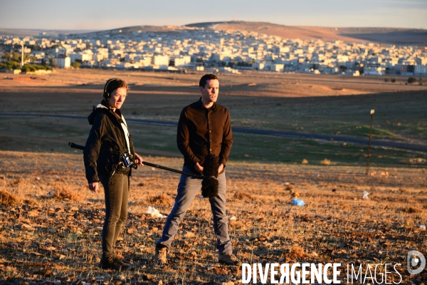 Members of the media the foreign and local press covering Battle for Kobani, Les membres des médias de la presse étrangère et locale couvrant bataille pour Kobani,