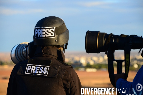Members of the media the foreign and local press covering Battle for Kobani, Les membres des médias de la presse étrangère et locale couvrant bataille pour Kobani,