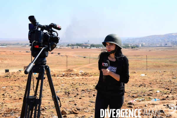 Members of the media the foreign and local press covering Battle for Kobani, Les membres des médias de la presse étrangère et locale couvrant bataille pour Kobani,