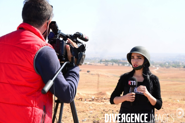 Members of the media the foreign and local press covering Battle for Kobani, Les membres des médias de la presse étrangère et locale couvrant bataille pour Kobani,