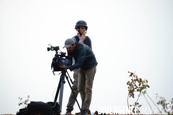 Members of the media the foreign and local press covering Battle for Kobani, Les membres des médias de la presse étrangère et locale couvrant bataille pour Kobani,