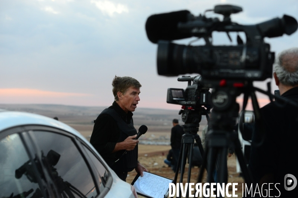 Members of the media the foreign and local press covering Battle for Kobani, Les membres des médias de la presse étrangère et locale couvrant bataille pour Kobani,