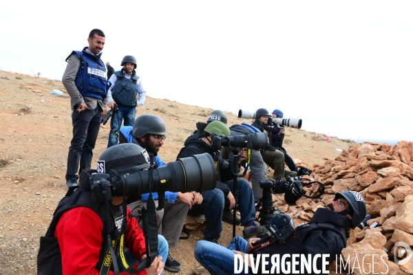 Members of the media the foreign and local press covering Battle for Kobani, Les membres des médias de la presse étrangère et locale couvrant bataille pour Kobani,