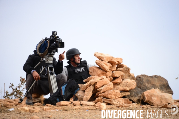 Members of the media the foreign and local press covering Battle for Kobani, Les membres des médias de la presse étrangère et locale couvrant bataille pour Kobani,