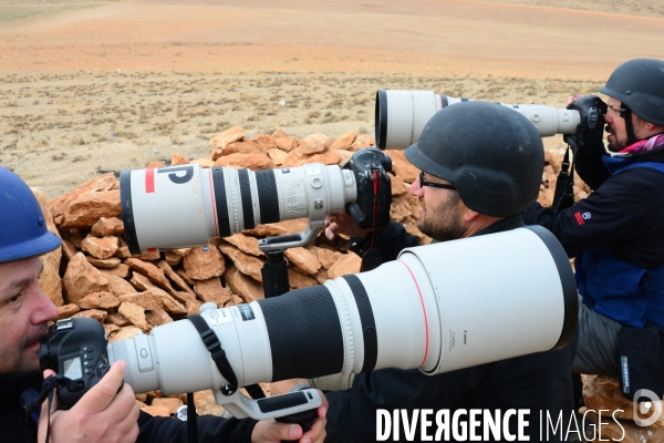 Members of the media the foreign and local press covering Battle for Kobani, Les membres des médias de la presse étrangère et locale couvrant bataille pour Kobani,