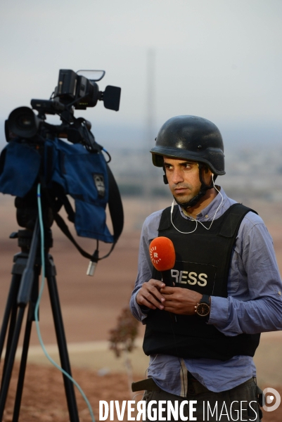 Members of the media the foreign and local press covering Battle for Kobani, Les membres des médias de la presse étrangère et locale couvrant bataille pour Kobani,