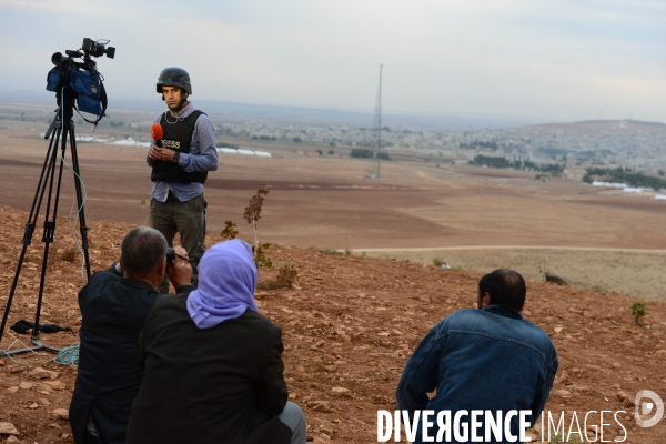 Members of the media the foreign and local press covering Battle for Kobani, Les membres des médias de la presse étrangère et locale couvrant bataille pour Kobani,