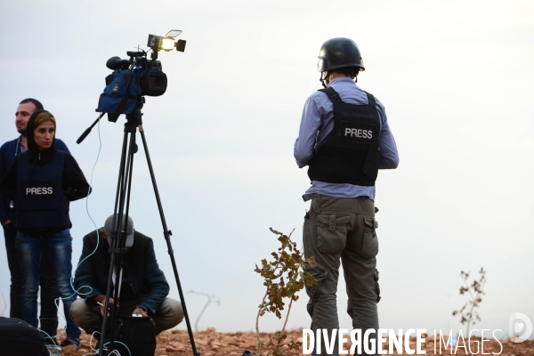 Members of the media the foreign and local press covering Battle for Kobani, Les membres des médias de la presse étrangère et locale couvrant bataille pour Kobani,