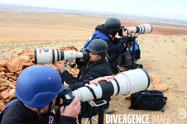 Members of the media the foreign and local press covering Battle for Kobani, Les membres des médias de la presse étrangère et locale couvrant bataille pour Kobani,