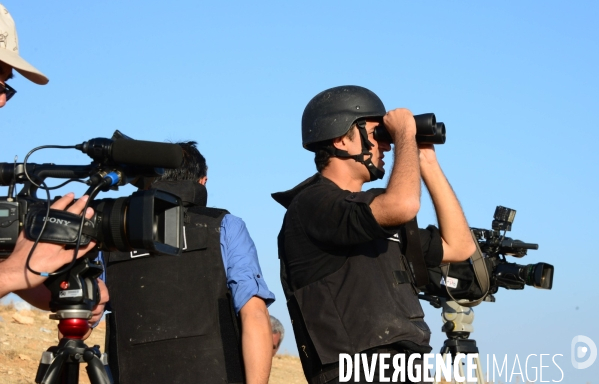 Members of the media the foreign and local press covering Battle for Kobani, Les membres des médias de la presse étrangère et locale couvrant bataille pour Kobani,