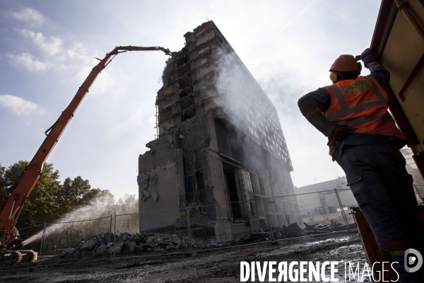 Chantier de démolition de l hôtel Pullmann