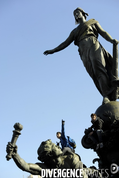 Manifestation de lycéens contre la mort de Rémi FRAISSE