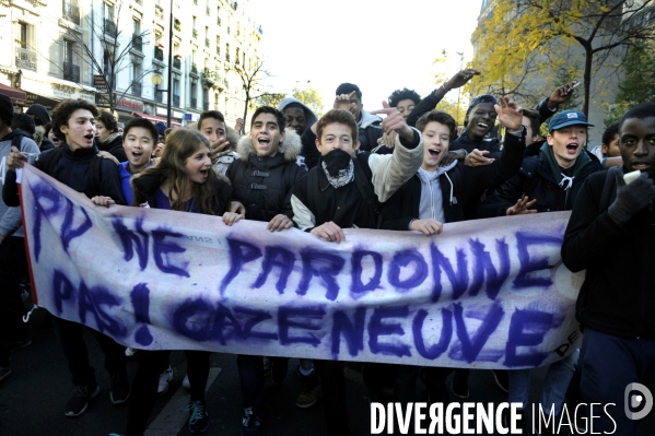 Manifestation de lycéens contre la mort de Rémi FRAISSE