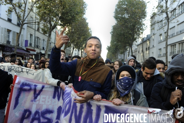 Manifestation de lycéens contre la mort de Rémi FRAISSE