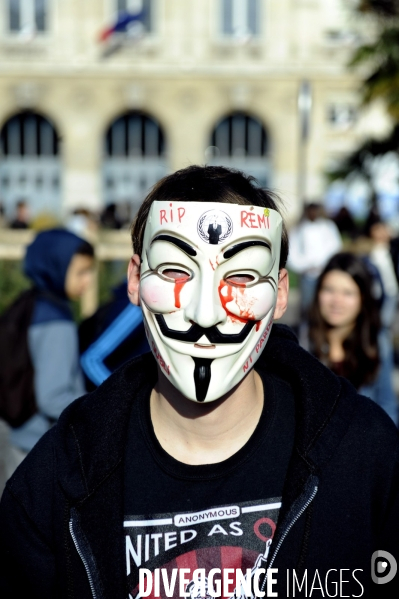 Manifestation de lycéens contre la mort de Rémi FRAISSE