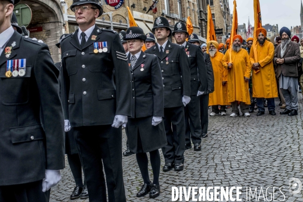 Commémorationà Ypres en Belgique de la grande guerre