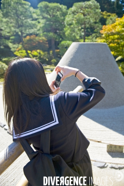 Kyoto.Le jardin zen du pavillon d argent