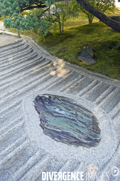 Kyoto.Le jardin zen du pavillon d argent