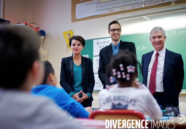 Najat Vallaud Belkacem avec Claude Bartolone