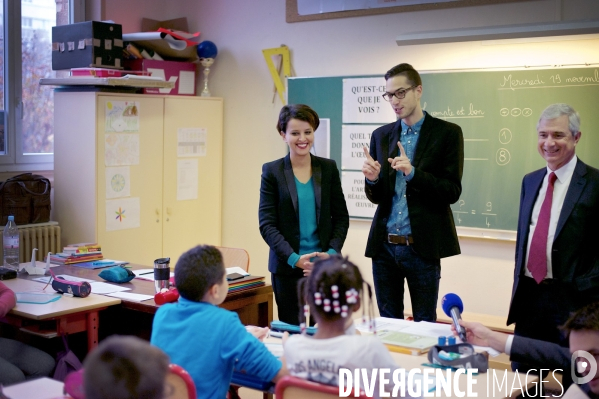 Najat Vallaud Belkacem avec Claude Bartolone