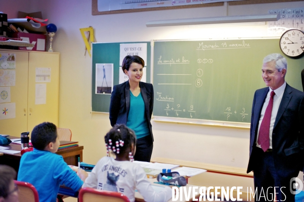 Najat Vallaud Belkacem avec Claude Bartolone