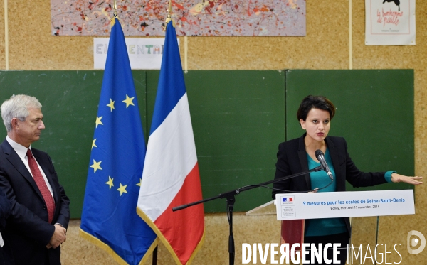 Najat Vallaud Belkacem avec Claude Bartolone