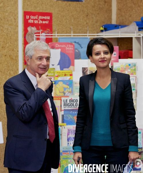 Najat Vallaud Belkacem avec Claude Bartolone