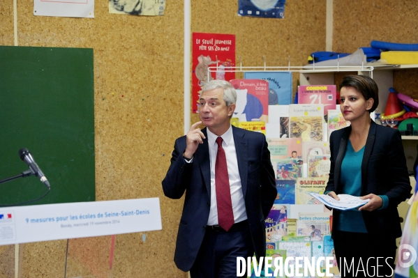 Najat Vallaud Belkacem avec Claude Bartolone