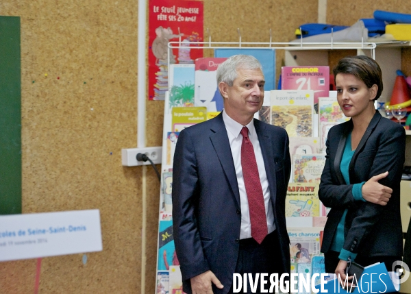 Najat Vallaud Belkacem avec Claude Bartolone