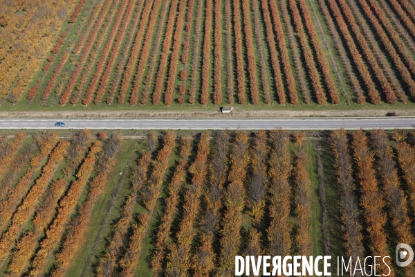 Vue aérienne de la vallée de la Durance