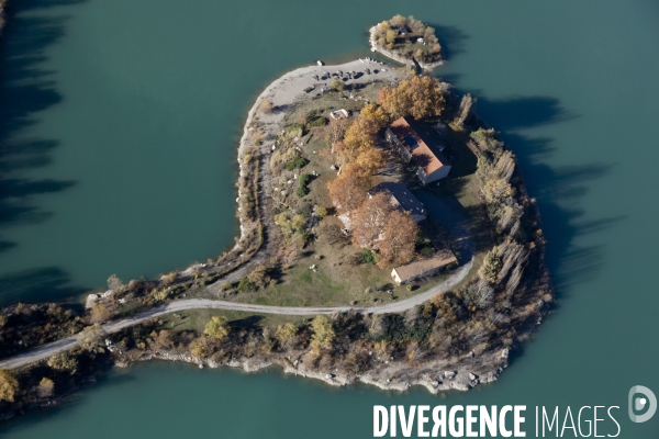 Vue aérienne de la vallée de la Durance