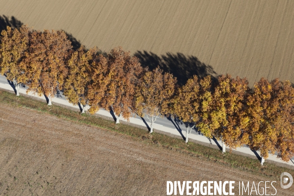 Vue aérienne de la vallée de la Durance