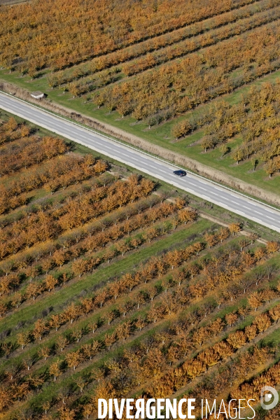 Vue aérienne de la vallée de la Durance