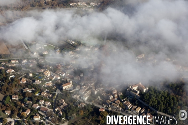 Vue aérienne de la vallée de la Durance