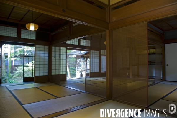 Takayama.La maison traditionnelle construite en 1907 dans le quartier preserve de Sanamachi