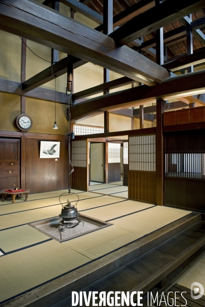 Takayama.La maison traditionnelle construite en 1907 dans le quartier preserve de Sanamachi