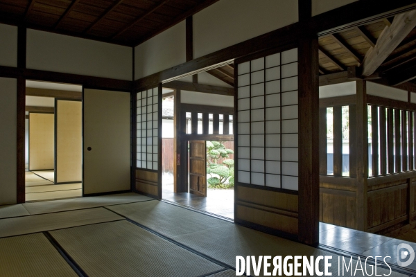 Takayama.L interieur de l ancienne residence du seigneur Kanamori, puis elle devint le siege du gouvenement de Hida province japonaise durant la periode Edo.
