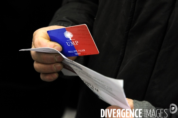 Vote de Nicolas Sarkozy et Hervé MARITON pour la présidence de l UMP.