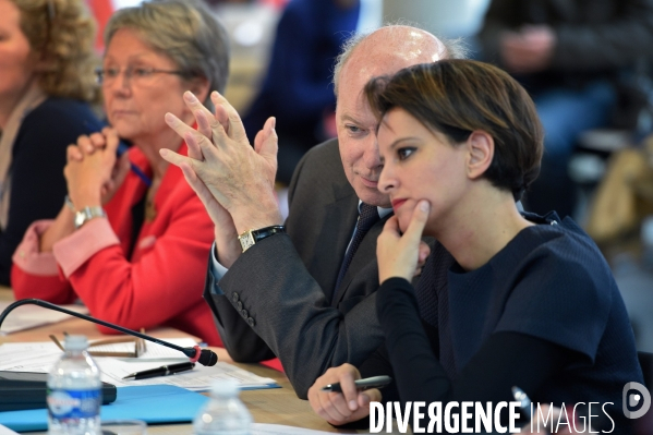 Najat Vallaud Belkacem avec Jacques Toubon