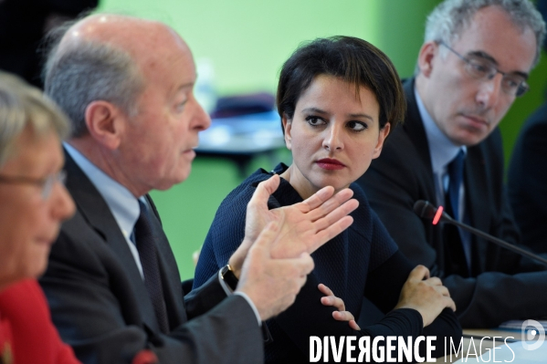 Najat Vallaud Belkacem avec Jacques Toubon