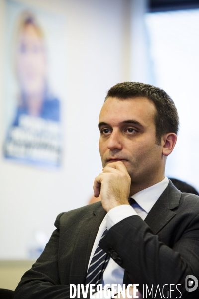 Conférence de presse de Marine Le Pen pour présenter le nouveau président du FNJ, Gaëtan DUSSAUSAYE.