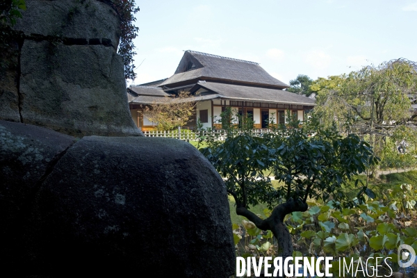 Japon. Okayama.Cree au 17 eme siecle,le Koraku-en, est l un des plus beaux jardins du Japon.