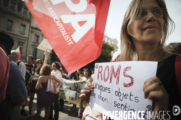 Manifestation de soutien aux Roms