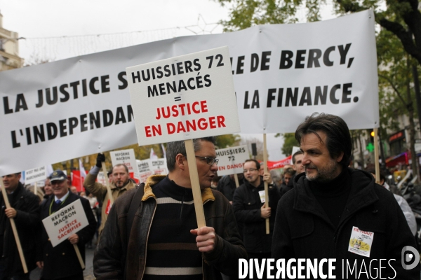 Manifestation des professions réglementées contre la loi Macron