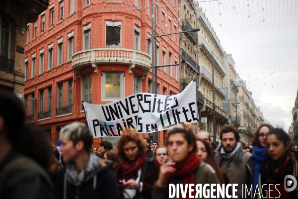 Manifestation des étudiants et chercheurs